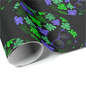 アフロディバグリーン&ブルー ラッピングペーパー (ロールコーナー)