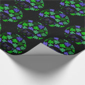 アフロディバグリーン&ブルー ラッピングペーパー (角)