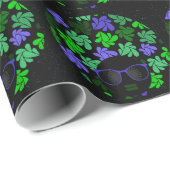 アフロディバグリーン&ブルー ラッピングペーパー (ロールコーナー)