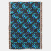 アフロディバターコイズティール（緑がかった色） スローブランケット (正面縦)
