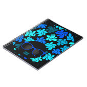 アフロディバターコイズティール（緑がかった色） ノートブック (左側)