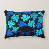 アフロディバターコイズティール(緑がかった色)ホームデコール アクセントクッション (正面)