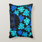 アフロディバターコイズティール(緑がかった色)ホームデコール アクセントクッション (正面(垂直))