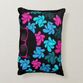 アフロディバターコイズ&ホットピンク アクセントクッション (裏面(縦))