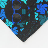 アフロディヴァターコイズティール（緑がかった色）ホームデコール フリースブランケット (角)