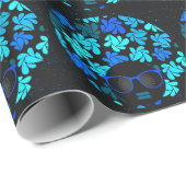 アフロディヴァターコイズティール(緑がかった色) ラッピングペーパー (ロールコーナー)