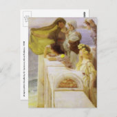 アフロディーテゆりかごでサー・ローレンス・アルマ・タデマ ポストカード (正面/裏面)