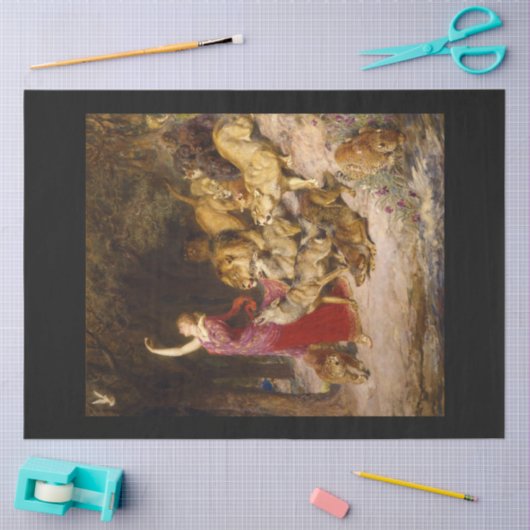 アフロディーティガール&アニマルズデコペ紙 薄葉紙 (クラフト)