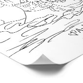 アフロディーテカラーリングページプリント ポスター (角)