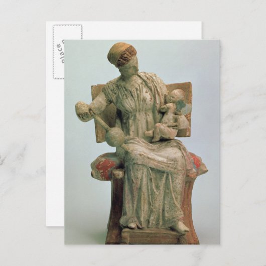 アフロディーテ遊とエロスの置物 ポストカード (正面/裏面)