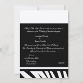 アフロデザインゼブラ結婚式招待状カード 招待状 (裏面)