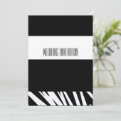 アフロデザインゼブラ結婚式招待状カード 招待状 (スタンド正面)