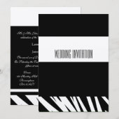 アフロデザインゼブラ結婚式招待状カード 招待状 (正面/裏面)