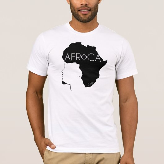 アフロナチュラルブラックヘア Tシャツ (正面)