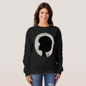 アフロナチュラルヘアプライドアートブラックウィメンズ誇りを持った スウェットシャツ (正面フル)