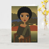 アフロナ・リサ・グリーティング・カード カード (黄色い花)