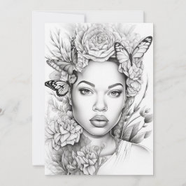 アフロバタフライ美しい | 独自のポストカードに色を付ける