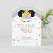 アフロパフユニコーンと虹の誕生日パーティー サンキューカード (スタンド正面)