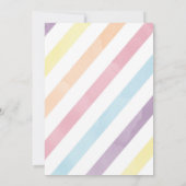 アフロパフユニコーンと虹の誕生日パーティー サンキューカード (裏面)