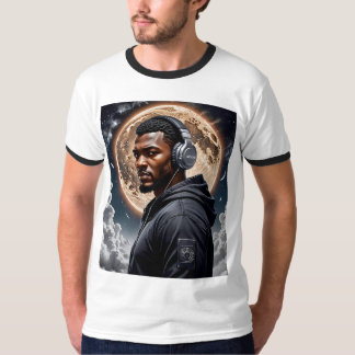 アフロフチュリスティック月楽音楽愛好家Tee Tシャツ