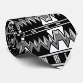 アフロフチュリストパターングレー ネクタイ (ロール)