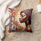 『アフロフチュリ鮮やかズム：伝統の夢』 クッション (ブランケット)