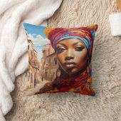 『アフロフチュリ鮮やかズム：伝統の夢』 クッション (ブランケット)