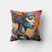 『アフロフチュリ鮮やかズム：伝統の夢』 クッション (裏面)