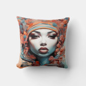 『アフロフチュリ鮮やかズム：伝統の夢』 クッション (正面)