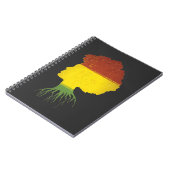 アフロブラックガールアフリカンアメリカンルーツディヴァ ノートブック (左側)