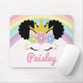 アフロプフユニコーンカーリーヘア名前をカスタムする マウスパッド (マウス)