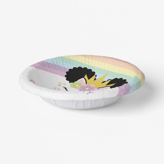 アフロプフユニコーンレインボーズ誕生日パーティー ペーパーボウル (傾斜あり)
