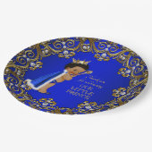 アフロプリンスベビーシャワー紙プレート ペーパープレート (アングル)