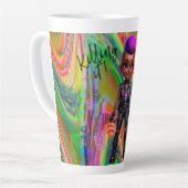 アフロプンクが殺す カフェラテマグ (左アングル)