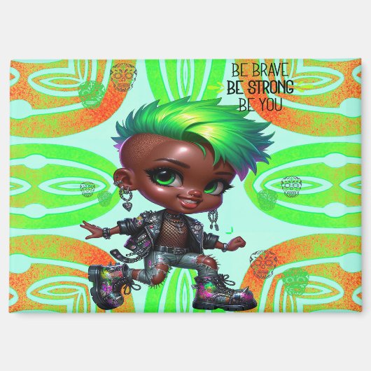 アフロプンクBe Brave Magnet マグネット (正面)