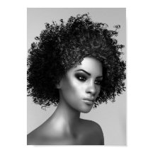 アフロヘアの3Dイラスト