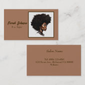 アフロヘアケア美容師 名刺 (正面/裏面)