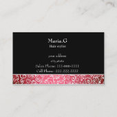 アフロヘアサロン名刺 名刺 (裏面)