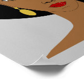 アフロヘアブラックガール ポスター (角)