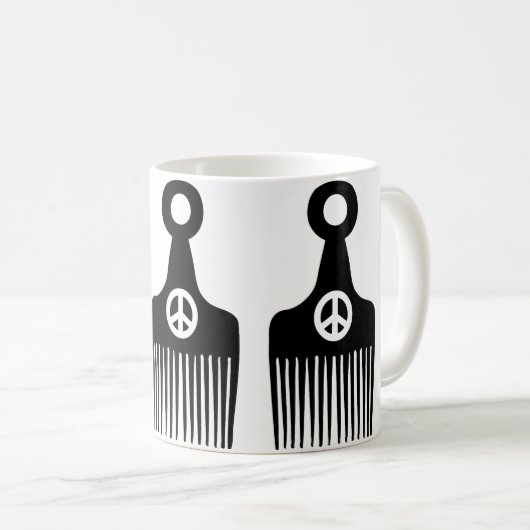 アフロヘアーピース コーヒーマグカップ (正面右)