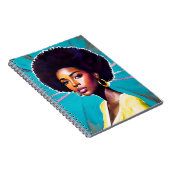 アフロヘアーメラニン女王の黒人女性 ノートブック (右側)