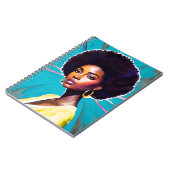 アフロヘアーメラニン女王の黒人女性 ノートブック (左側)