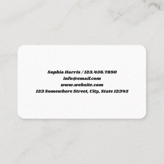 アフロヘア 名刺 (裏面)