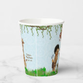 アフロボーイサファリベイビーシャワー紙カップ 紙コップ (左)