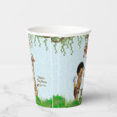 アフロボーイサファリベイビーシャワー紙カップ 紙コップ (右)