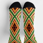 アフロポップ・アートのケンテ黄 ソックス (上部)