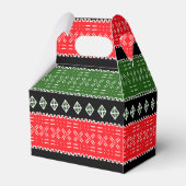 アフロポップ レッド ブラック アンド グリーン マッドクロス プリント フェイバーボックス (裏面サイド)