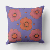 アフロポピーズスクエア装飾用クッション クッション (裏面)