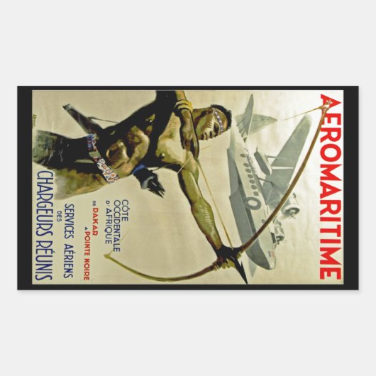 アフロマリティ 長方形シール (正面)