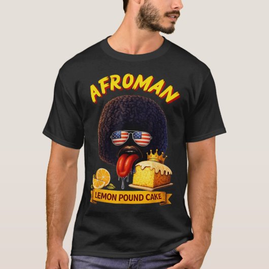 アフロマン レモン パウンドケーキ Tシャツ (正面)